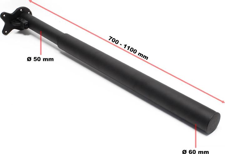 Actual product image Wiltec Table legs set of 4 with adjustable height 70-110cm Furniture foot