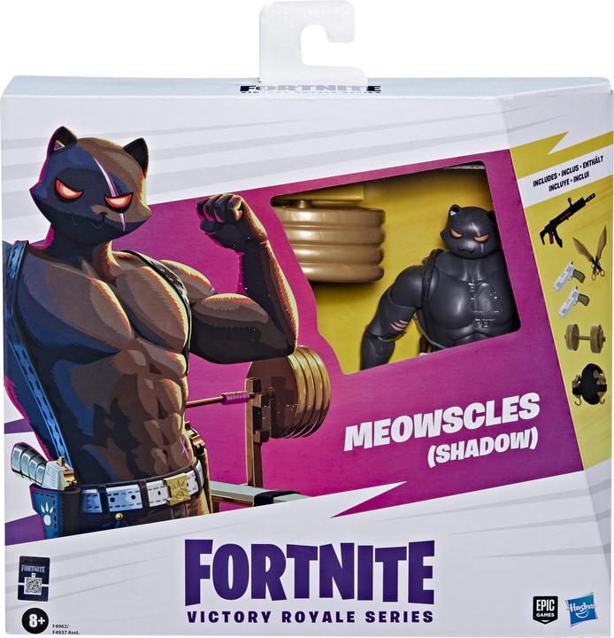 Produktbild Fortnite Hasbro Victory Royale Series Meowscles (Shadow), 15 cm grosse Action-Figur mit Accessoires