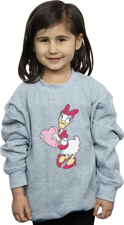 Actual product image Disney Girls Daisy Duck Love Heart Sweatshirt (152, 158)