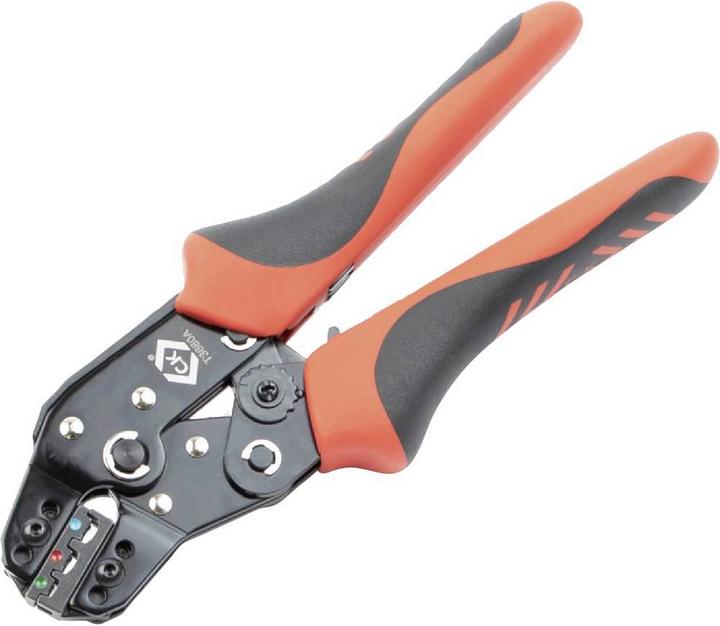 Productafbeelding C.K Magma Krimptang met ratelmechanisme voor geïsoleerde kabelverbinders 0.25-2.5 mm² (210 mm)