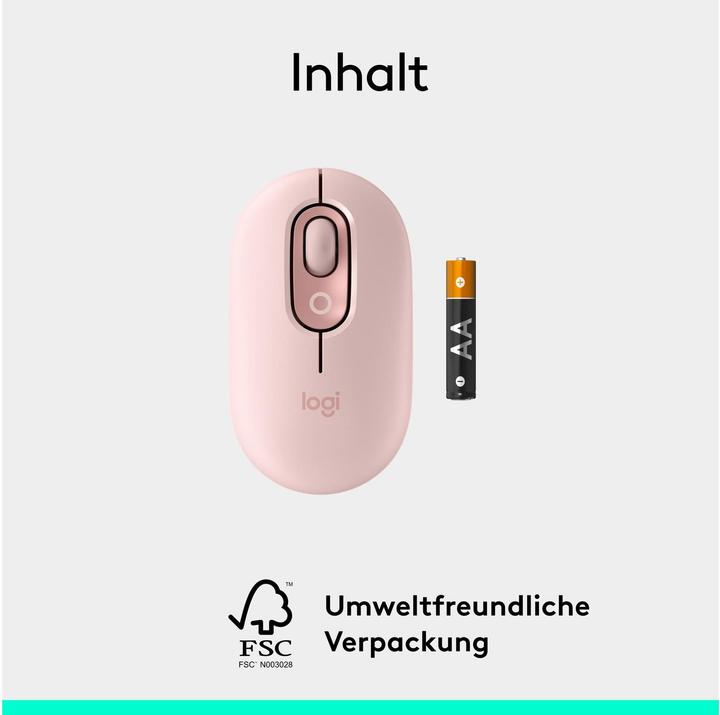 Produktbild Logitech POP Mouse mit personalisierbarem Emoji (Kabellos)