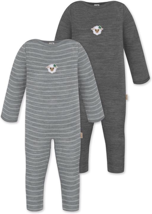 Normani 2er Pack Baby Merino Strampler „Tangoio" - 9595