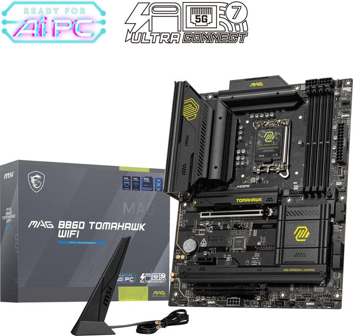 Immagine prodotto MSI MAG B860 TOMAHAWK WIFI (LGA 1851, Intel B860, ATX)