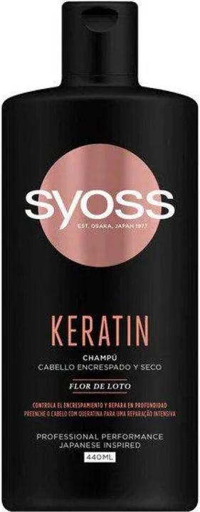 Actual product image Syoss KERATIN champú cabello encrespado y seco 440 ml (440 ml, Liquid shampoo)