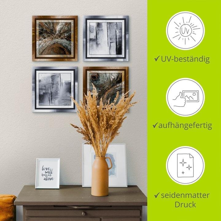 Produktbild Artland Gold Abstrakt. Quadrate U1OI (30 x 30 cm)