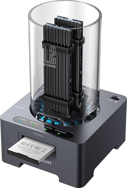 Graugear Docking + lettore di schede per 1x M.2 NVMe, 1x M.2 NGFF, 1x CF-Express