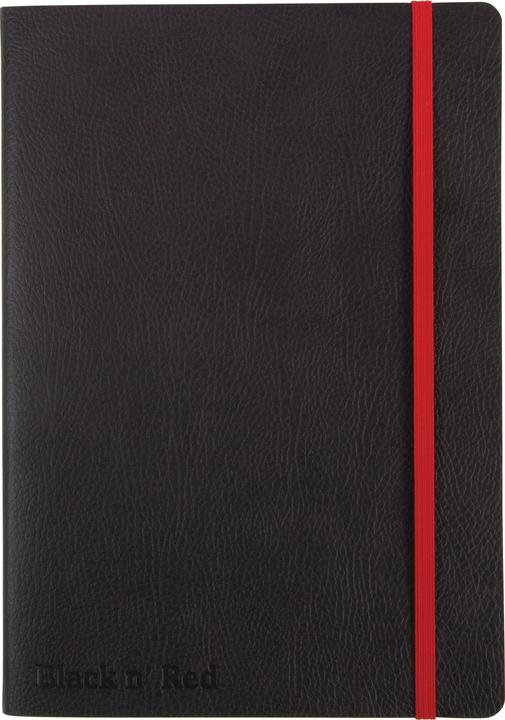 Actual product image Oxford Black n' Red A5 Soft Cover Casebound Business Journal Ruled & Numbered 144 Page Black (A5, Lined, Soft cover)