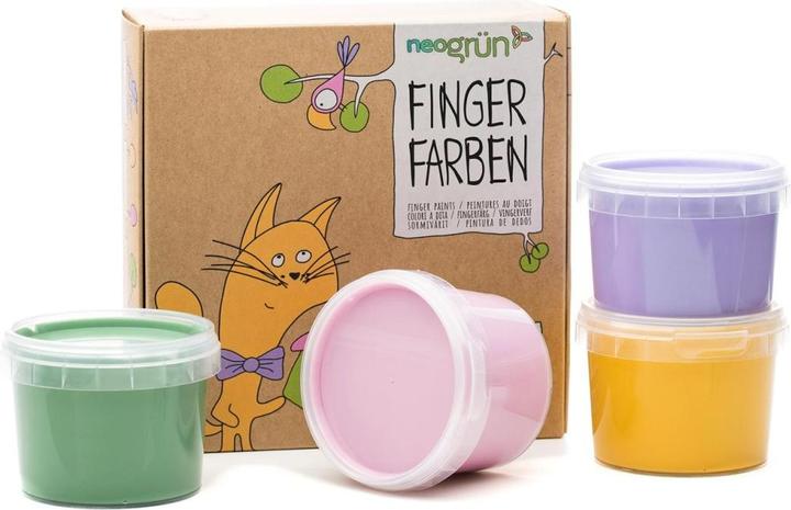 Actual product image Neogrün Finger paints Luka (Green, Violet, Pink, Yellow)