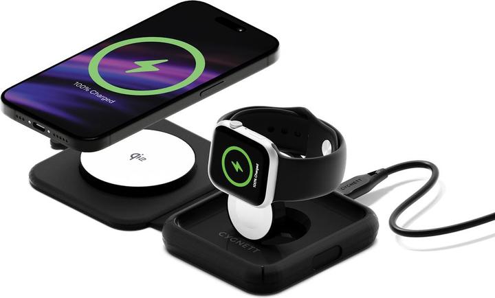 Actual product image Cygnett MagTravel Qi2.0 2-in-1 (20 W)