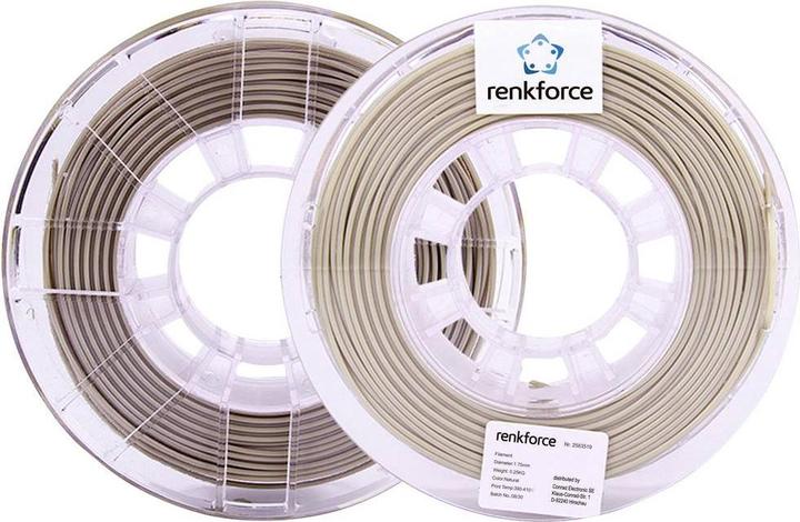 Produktbild Renkforce RF-5167038 Peek Filament PEEK 1.75mm 250g Buche natur 1St. (PEEK, 1.75 mm, 250 g, Braun)