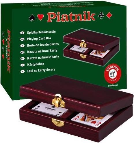 Actual product image Piatnik PIA2800 - Luxury cassette - wood (for bridge/poker)