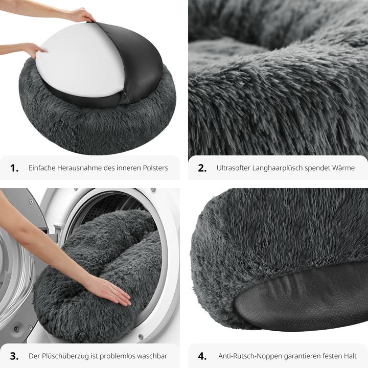 Image du produit tectake Panier pour chien Maja avec rembourrage épais et maille peluche longue (Chien)