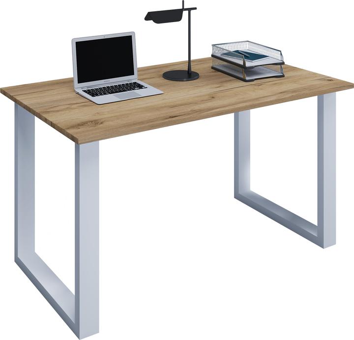 Produktbild VCM Holz Schreibtisch Lona U Alu Silber (80 x 50 cm)