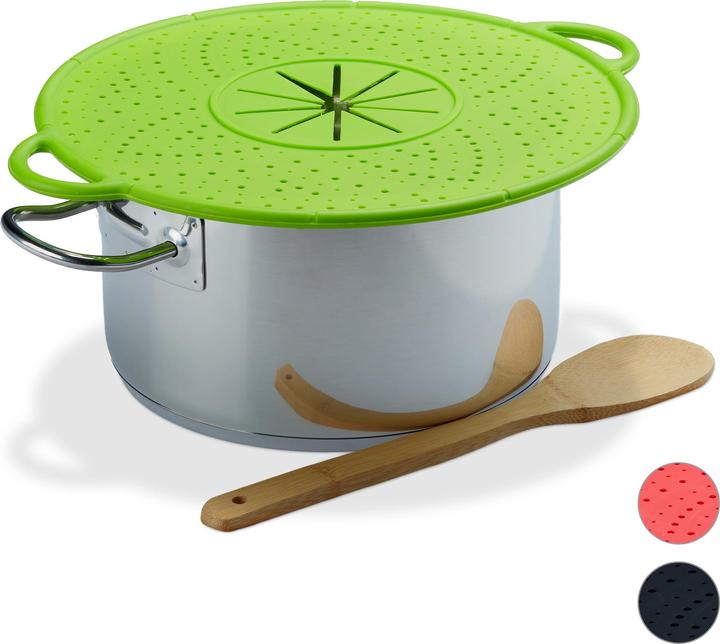 Actual product image Relaxdays Silicone Pot Watcher (31 cm, Metal)