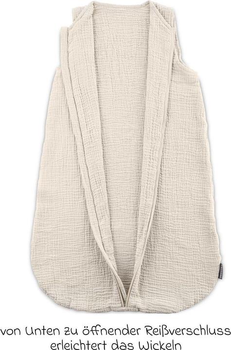 Immagine prodotto La Loona LaLoona Schlafsäcke Sommer-Schlafsack Musselin / Mull - Beige (90 cm)