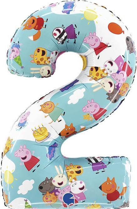 Produktbild Grabo Balloons XL Peppa Pig Zahlen 2 Ballon