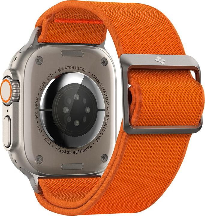 Produktbild Spigen Fit Lite Band für Apple Watch Series 42, 44, 45, 49 mm - orange (42 mm, 44 mm, 45 mm, 49 mm, Nylon, Fabric, Stainless Steel, Apple Watch Series 7, Apple Watch Series 8, Apple Watch Ultra)