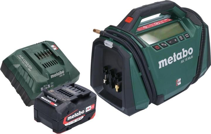 Produktbild Metabo AK 18 Multi Akku Kompressor 18 V 11 bar + 1x Akku 4,0 Ah + Ladegerät (11 Bar, 0 l)