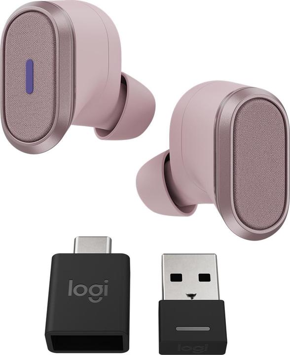 Immagine prodotto Logitech Zona True Wireless - ROSE - EMEA (ANC, 12 h, Senza fili)