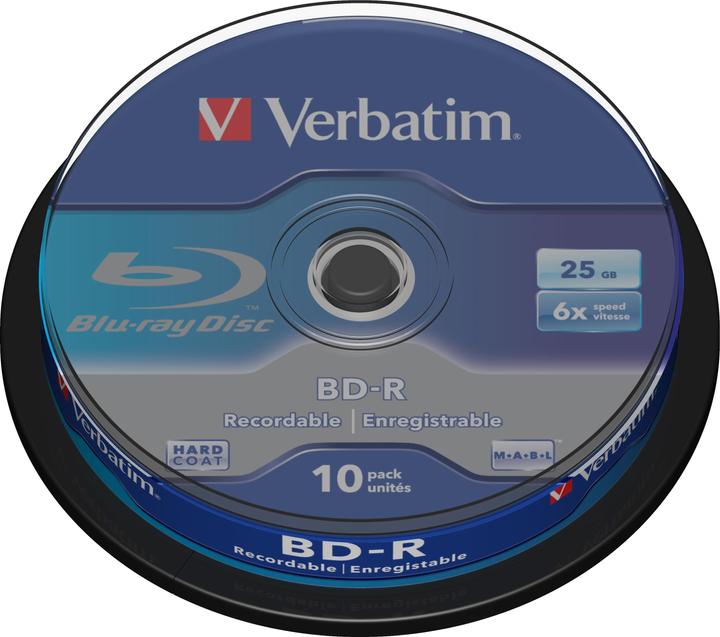 Produktbild Verbatim BD-R SL, 25GB, 10er Spindel (10 x)