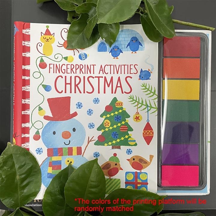 Image du produit Activity Board Livres Fingerprinting avec activités tampon encreur, livre Doodling, jouets DIY Craft