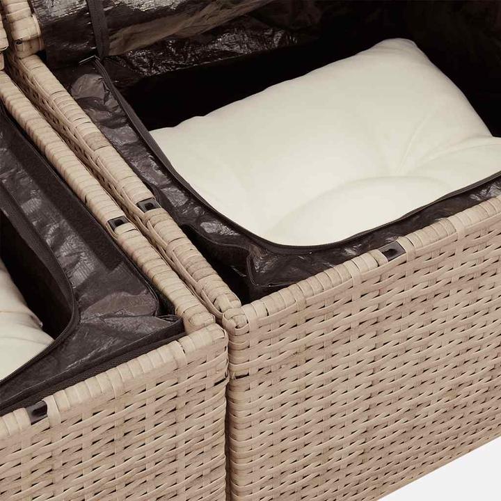 Actual product image VidaXL Garden furniture Sofa set Garden set 7-piece garden set Beige