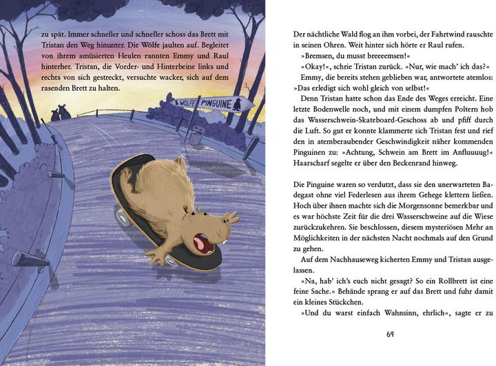 Actual product image Drei Wasserschweine brennen durch (German, Annika Voigt, Matthew bear, 2024)