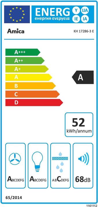 Etichetta energetica Amica Cofano del camino (Cappuccio)