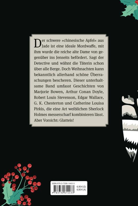 Immagine prodotto Weihnachtskrimis. Klassische Erzählungen aus England (Tedesco, Robert Louis Stevenson., Arthur Conan Doyle, Gilbert Keith Chesterton, Catherine Louisa Pirkis, Valvola perimetrale, Marjorie Bowen, 2024)