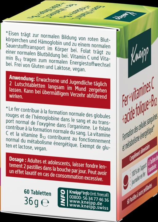 Nährwerte und Zutaten Kneipp Multivitamins (60 Stück, Tabletten)