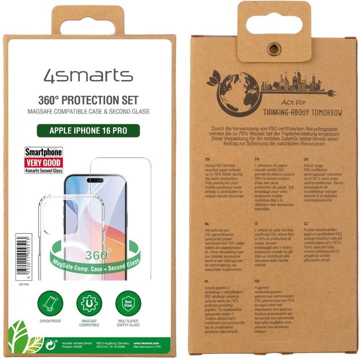 Image du produit 4smarts Kit de protection 360° Premium (1 pièce(s), Apple iPhone 16 Pro)