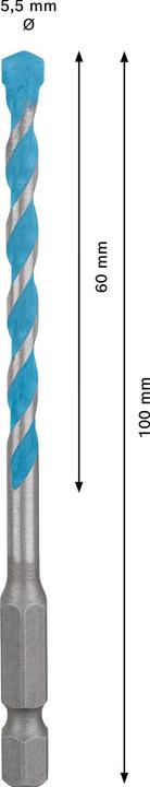 Actual product image Bosch Professional Zubehör Expert HEX-9 MultiConstruction drill, 5.5 x 60 x100 mm (5.50 millimetres)