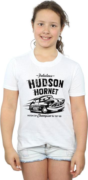 Actual product image Disney Girls Cars Hudson Hornet Cotton T-Shirt (140, 146)
