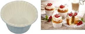Actual product image Papstar Paper Muffin Cups White 20s Parchment Replacement Paper Diameter 50 Muffin Baking Tin (5 cm)