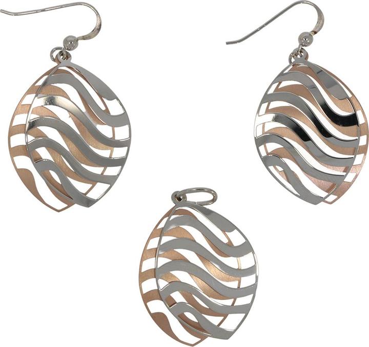 Produktbild Xen Set mit Ohrängern und Anhänger spitz XSET124 (925 Sterling Silber)