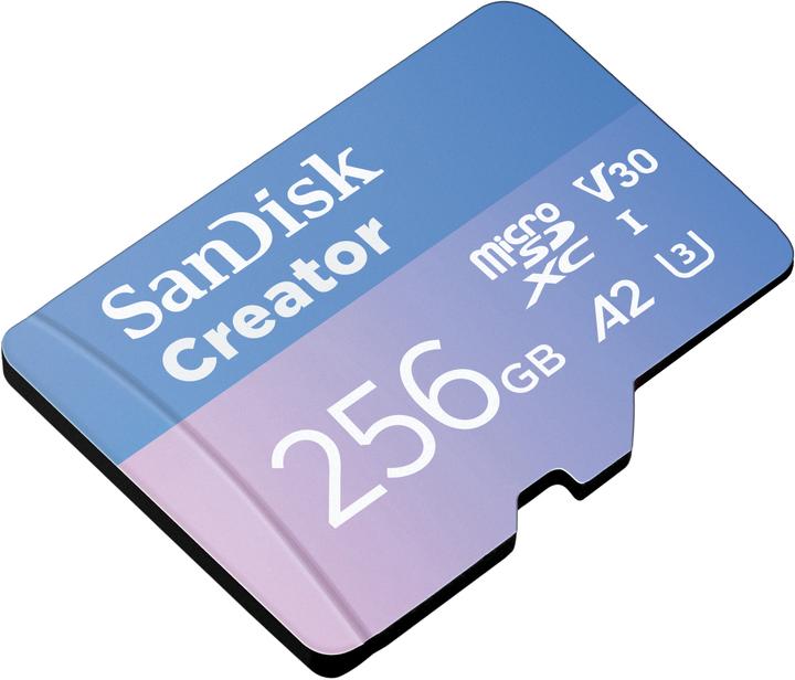 Immagine prodotto SanDisk Creator UHS-I V30 (256 GB, microSDXC, U3, UHS-I)
