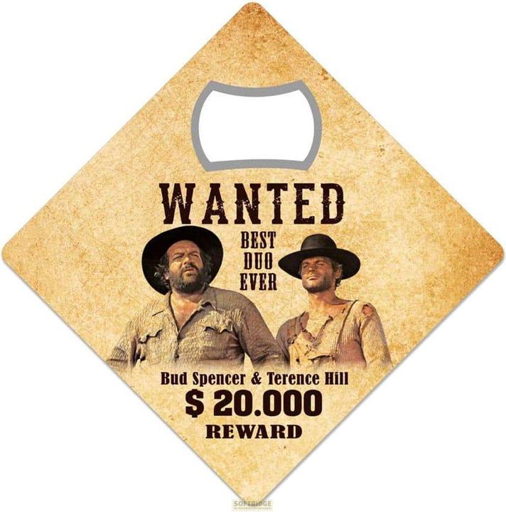 Image du produit Blechwaren Fabrik Braunschweig Bud Spencer & Terence Hill Décapsuleur Aimant Wanted (Décapsuleur)