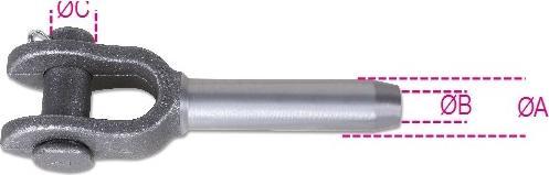 Produktbild BETA 087090106 Schmiedestahl-Rollgabel offen 6 M