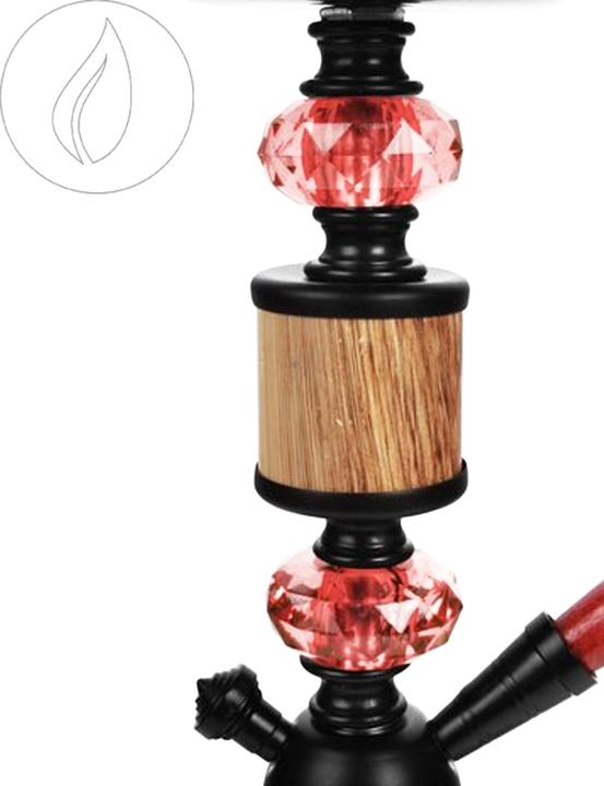 Immagine prodotto Moosmayr Shisha Woody Red 35cm 1x connessione. (35 cm)