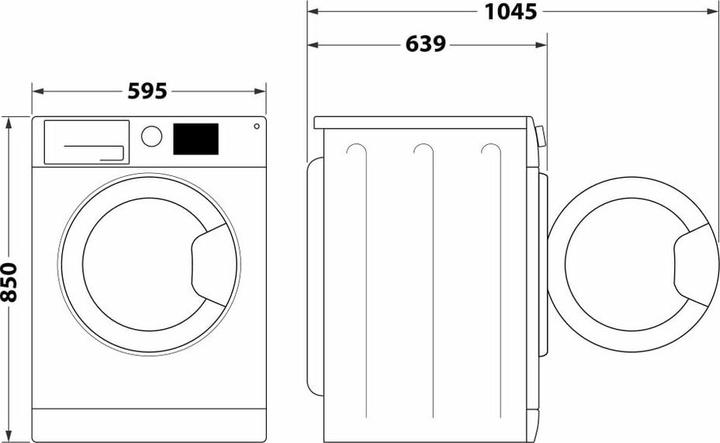 Immagine prodotto Hotpoint Active NDB 10736 WA IT lavasciuga Libera installazione Caricamento frontale Bianco D