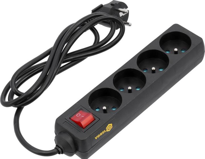 Image du produit Toya Rallonge de 1,5 m Interrupteur 4 prises de courant (1.50 m, PECO 7/5)