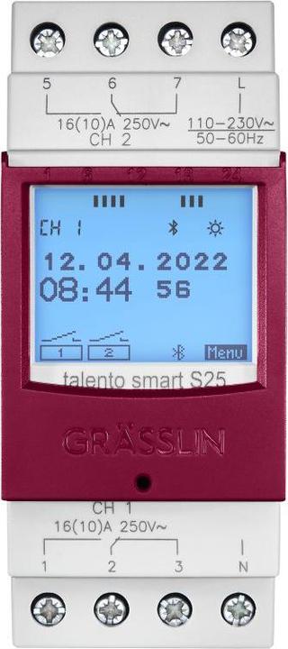 Actual product image Grässlin DRA time switch digital talento smart S25, 2-channel 110/230VAC