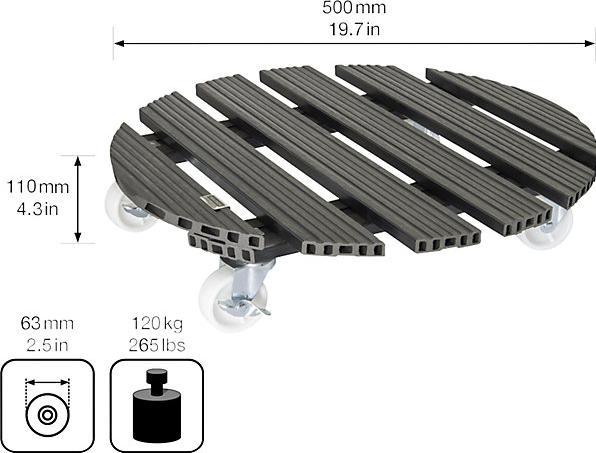 Productafbeelding Wagner System Wagner WPC plantenrol 50 cm antraciet