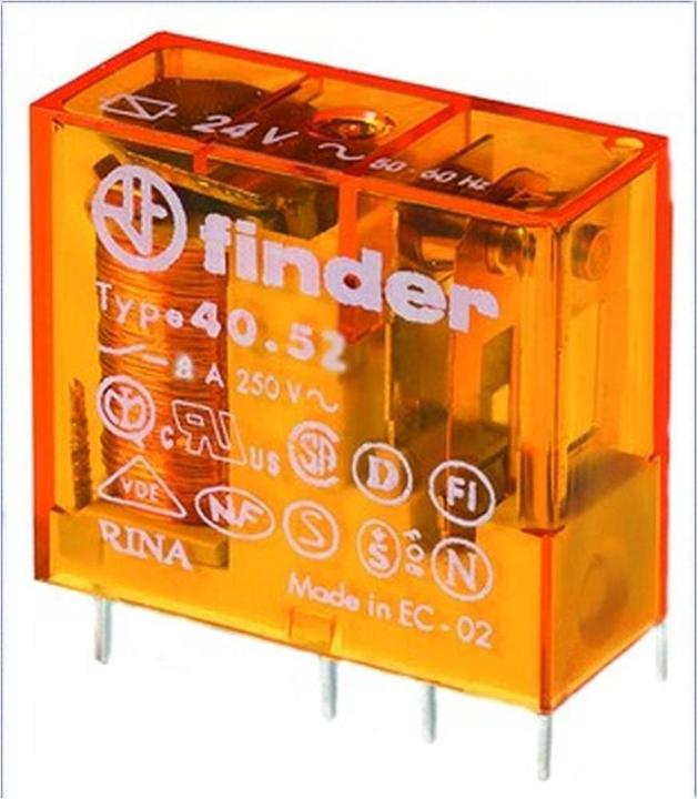 Actual product image Finder DPDT miniature PCB relay,8A 230Vac coil
