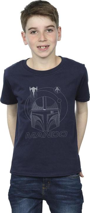 Image du produit Star Wars - T-shirt THE MANDALORIAN RINGS HELMET - Garçon (140, 146)