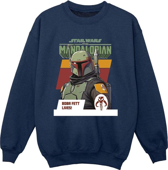 Produktbild Star Wars The Mandalorian Boba Fett Lives Sweatshirt Jungen (140, 146)
