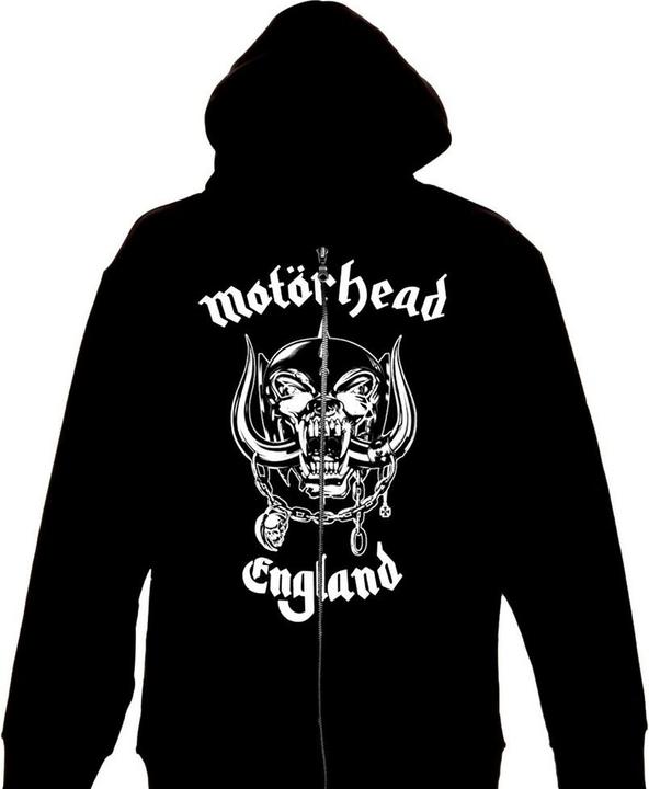 Motorhead England Hoodie mit durchgehendem Reissverschluss (S)