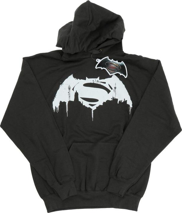 Actual product image Mens Batman v Superman Beaten Logo Hoodie (L)