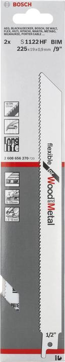 Immagine prodotto Bosch Professional Zubehör Lama per sega a nastro S 1122 HF, flessibile per legno e metallo, confezione da 2