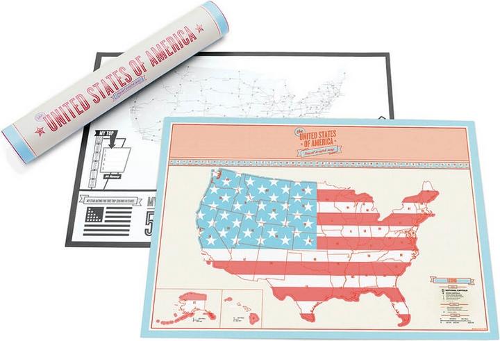 Image du produit Luckies Scratch Map USA (42 x 30 cm)